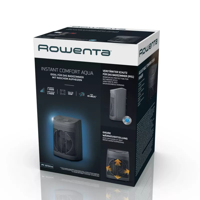 Rowenta Instant Comfort SO6511 iekštelpu pelēks 2200 W ventilatora tipa elektriskais sildītājs