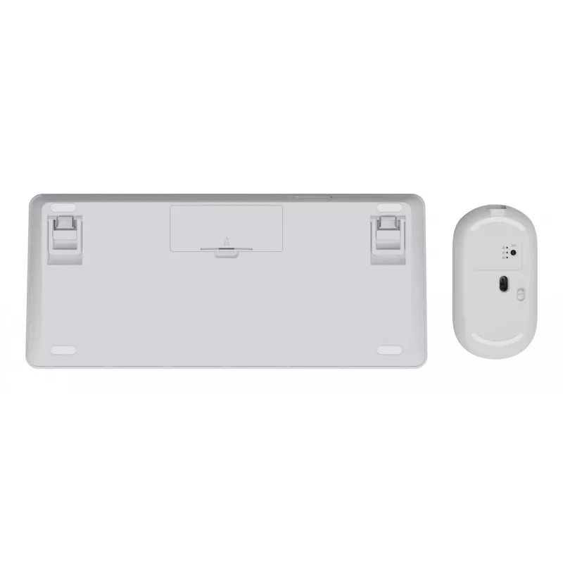 Klaviatūras un peles komplekts TRUST Lyra Mini Wireless QWERTZ (RF + Bluetooth) balts, vācu izkārtojums