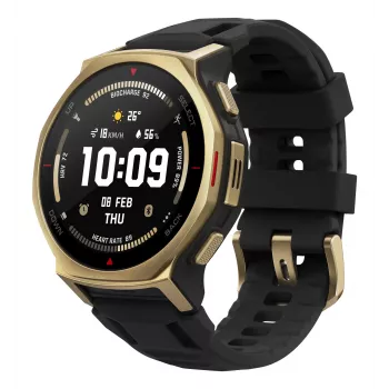 Amazfit T-rex 3 Pro 3.35 cm (1.32 inch) AMOLED 44 mm Digital 466 x 466 pikseļi skārienjūtīgs Zelts Wi-Fi GPS (satelīts)