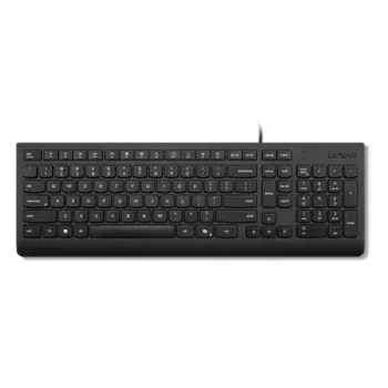 Vadu pilna izmēra USB tastatūra Lenovo 4Y41R64642 — dāņu izkārtojums, 105 taustiņi, melna