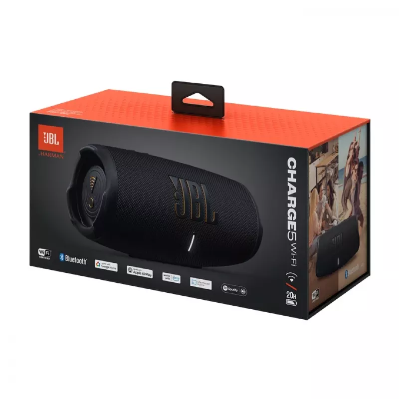 JBL Charge 5 Wi-Fi stereo portatīvais skaļrunis melns 40 W