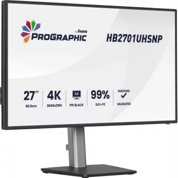 iiyama PROGRAPHIC HB2701UHSNP-B1 datora monitors 68.6 cm (27 colli) 3840 x 2160 pikseļi 4K Ultra HD LCD Melns