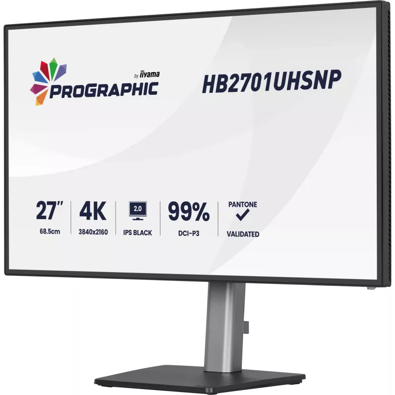 iiyama PROGRAPHIC HB2701UHSNP-B1 datora monitors 68.6 cm (27 colli) 3840 x 2160 pikseļi 4K Ultra HD LCD Melns