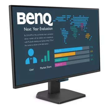 27 collu BenQ biznesa monitors 1920×1080 FHD LCD matēts 5 ms 16:9 VESA iebūvēti skaļruņi (Melns)