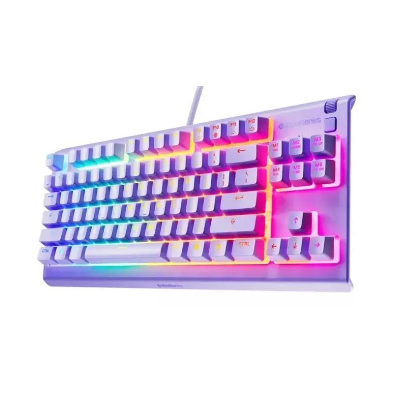 Mehāniskā stila TKL spēļu tastatūra STEELSERIES Apex 3 TKL US RGB fona apgaismojums, bez ciparu bloka, ASV izkārtojums