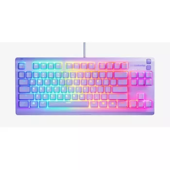 Mehāniskā stila TKL spēļu tastatūra STEELSERIES Apex 3 TKL US RGB fona apgaismojums, bez ciparu bloka, ASV izkārtojums