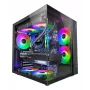 PC Case TACENS Mars Gaming MCV-ONE Midi Tower — Melns, ATX/Micro-ATX/Mini-ITX, tempered glass, supports 120 mm fans