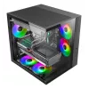 PC Case TACENS Mars Gaming MCV-ONE Midi Tower — Melns, ATX/Micro-ATX/Mini-ITX, tempered glass, supports 120 mm fans