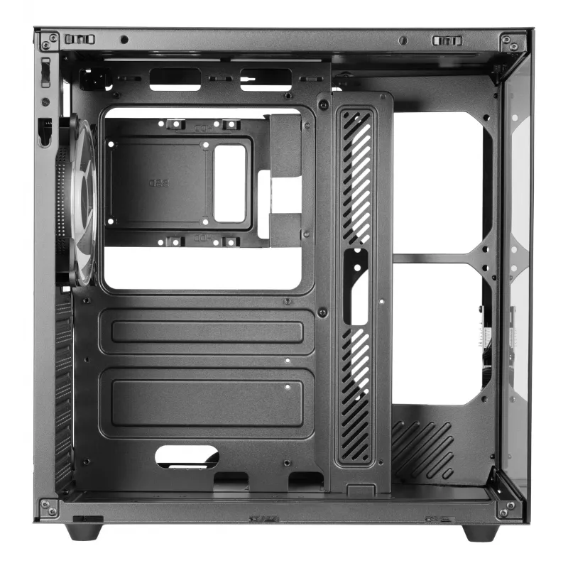 PC Case TACENS Mars Gaming MCV-ONE Midi Tower — Melns, ATX/Micro-ATX/Mini-ITX, tempered glass, supports 120 mm fans