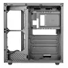 PC Case TACENS Mars Gaming MCV-ONE Midi Tower — Melns, ATX/Micro-ATX/Mini-ITX, tempered glass, supports 120 mm fans