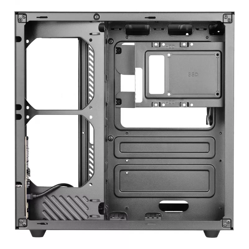 PC Case TACENS Mars Gaming MCV-ONE Midi Tower — Melns, ATX/Micro-ATX/Mini-ITX, tempered glass, supports 120 mm fans