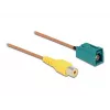 Kabelis FAKRA Z ligzda uz RCA ligzda RG-179 32 cm DeLOCK