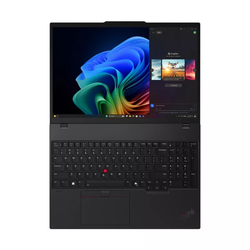 Lenovo ThinkPad T16 Gen 4 (AMD) — 16 collas WUXGA, AMD Ryzen AI 7 350 2GHz, 64GB DDR5, 1TB SSD, Windows 11 Pro, melns