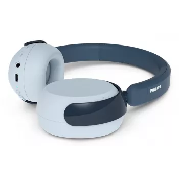 Philips 5000 sērijas TAK5500RT austiņas ar vadu un bezvadu savienojumu, galvas lentes veida, zvaniem un mūzikai, Bluetooth, zilas, zaļas