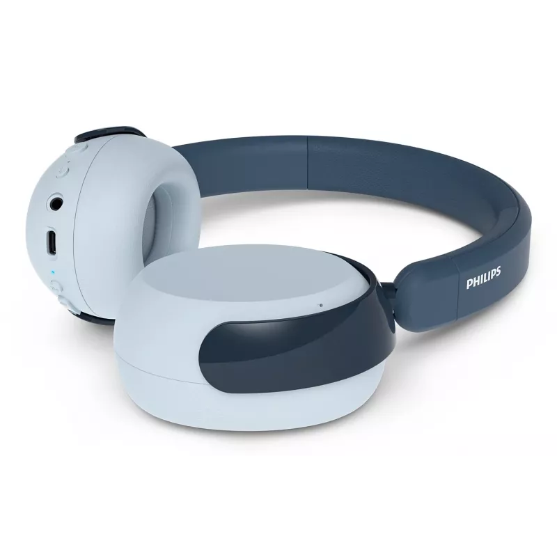 Philips 5000 sērijas TAK5500RT austiņas ar vadu un bezvadu savienojumu, galvas lentes veida, zvaniem un mūzikai, Bluetooth, zilas, zaļas