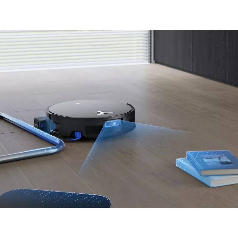Robot putekļsūcējs Ecovacs Deebot X11 Pro Omni — melns, Li‑Ion 6400 mAh, 206 min darbības laiks, 0,22 L putekļu tvertne, bāzes stacija 2,5 L