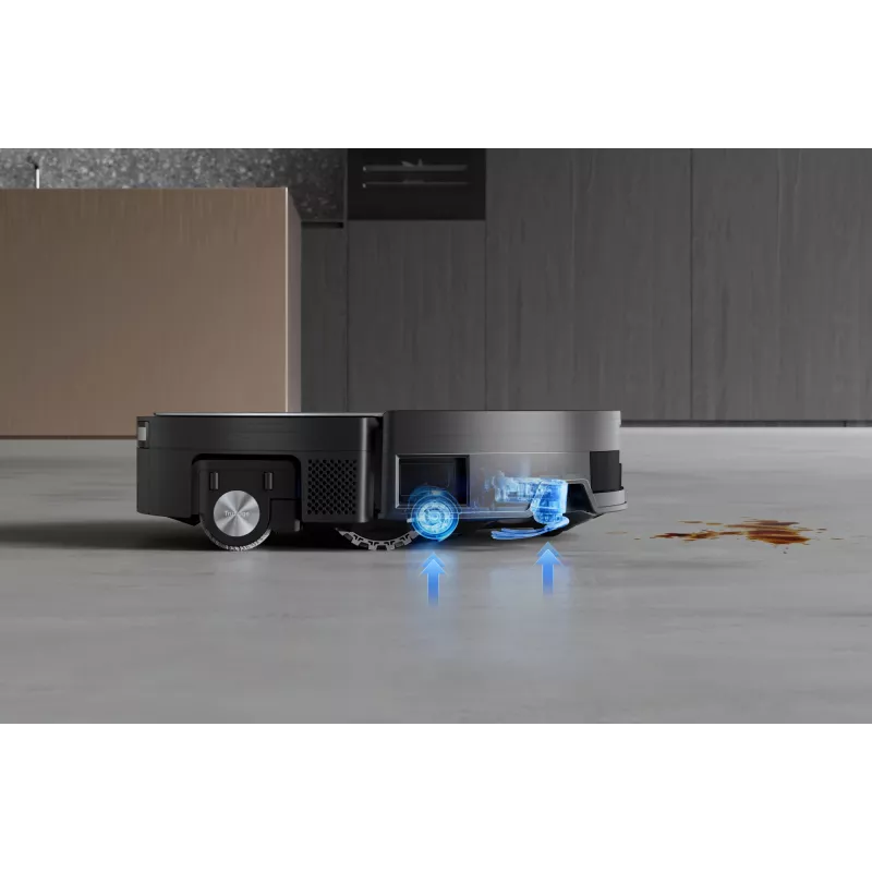 Robot putekļsūcējs Ecovacs Deebot X11 Pro Omni — melns, Li‑Ion 6400 mAh, 206 min darbības laiks, 0,22 L putekļu tvertne, bāzes stacija 2,5 L