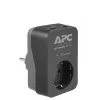 APC PME1WU2B-GR pārsprieguma aizsargs melns, pelēks 1 maiņstrāvas kontaktligzda(s) 230 V