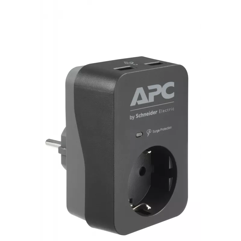 APC PME1WU2B-GR pārsprieguma aizsargs melns, pelēks 1 maiņstrāvas kontaktligzda(s) 230 V