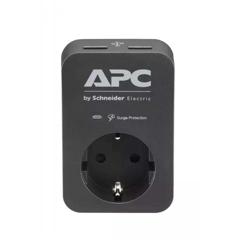APC PME1WU2B-GR pārsprieguma aizsargs melns, pelēks 1 maiņstrāvas kontaktligzda(s) 230 V
