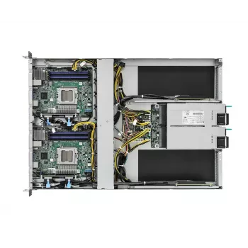 Servera bāzes sistēma ASRock 1U2N2G-AM5/2T — LGA 1718, DDR5 līdz 48 GB, 10 Gb Ethernet, Aspeed AST2600, 1600 W barošanas bloks