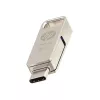 USB zibatmiņa HP x206C 32 GB, USB Type-A/Type-C, USB 3.2 Gen 1, grozāma, sudraba