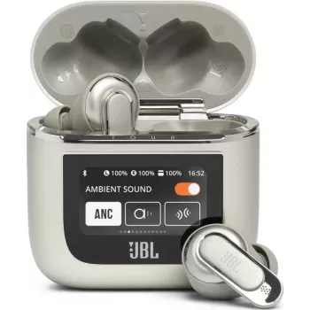 JBL Tour Pro 2 austiņas bezvadu ievietojamās zvaniem/mūzikai Bluetooth pelēkas