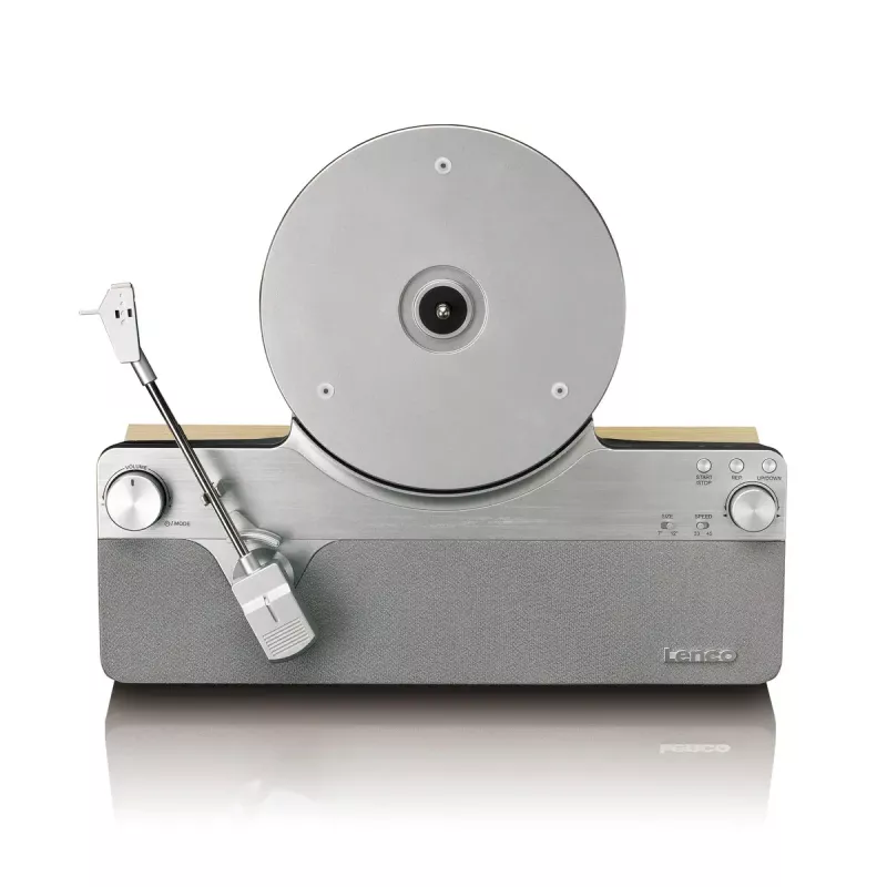 Audio atskaņotājs ar siksnas piedziņu Lenco LSA-071SI, pilnībā automātisks, pelēks, Bluetooth, 3,5 mm, 10 W