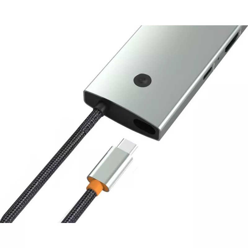 Techly IUSB32C-HUB6HPDI saskarnes centrmezgls USB 3.2 Gen 1 (3.1 Gen 1) Type-C 5000 Mbit/s Alumīnijs