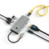 Techly IUSB32C-HUB6HPDI saskarnes centrmezgls USB 3.2 Gen 1 (3.1 Gen 1) Type-C 5000 Mbit/s Alumīnijs
