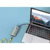 Techly IUSB32C-HUB6HPDI saskarnes centrmezgls USB 3.2 Gen 1 (3.1 Gen 1) Type-C 5000 Mbit/s Alumīnijs