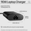 HP 110W USB-C klēpjdatora lādētājs, klēpjdatoram, iekštelpām, 43 - 63 Hz, 110 W, 5V/9V/12V/15V/20V, 1,6 A