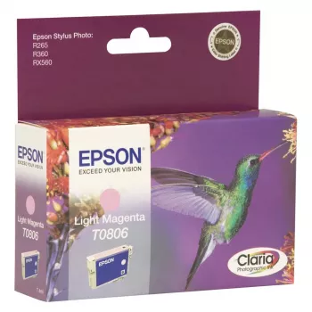 Epson Hummingbird viens iepakojums gaiši fuksīna T0806 Claria fotogrāfijas tinte
