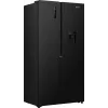 Gorenje Side by Side ledusskapis NRS917E41BXWD, brīvi stāvošs, amerikāņu durvis, melns, 2 durvis, skārienjutīgs, LED