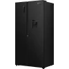 Gorenje Side by Side ledusskapis NRS917E41BXWD, brīvi stāvošs, amerikāņu durvis, melns, 2 durvis, skārienjutīgs, LED