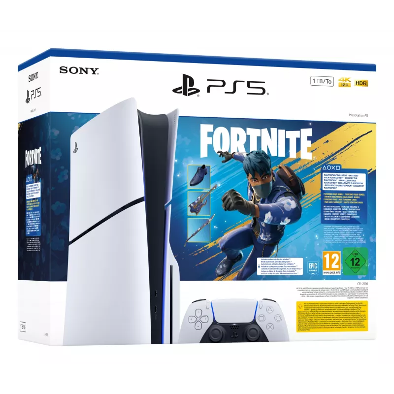 Sony PlayStation 5 - Fortnite Flowering Chaos komplekts 1 TB Wi-Fi melns, balts