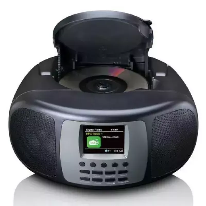 Pārnēsājams DAB+/FM radio Lenco SCD-860 ar Bluetooth, CD atskaņotāju, 2,4 collu TFT displeju, 2×2W, AUX, baterijām/elektrotīklu