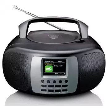 Pārnēsājams DAB+/FM radio Lenco SCD-860 ar Bluetooth, CD atskaņotāju, 2,4 collu TFT displeju, 2×2W, AUX, baterijām/elektrotīklu