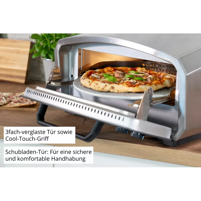 Unold Pizzaofen Enzo 68916 picas krāsns/cepeškrāsns 1 pica(-s) 2100 W Nerūsējošais tērauds