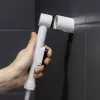 Piepūšamā mazgāšanas bļoda ActionMed PM200AM — pārnēsājama taisnstūra higiēnas bļoda, balta, sūknis un šļūtene iekļauti