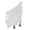 Pie sienas stiprināms salokāms dušas krēsls ActionMed KP600AM — balts, ergonomisks sēdeklis, regulējamas neslīdošas kājiņas, 3 kg