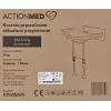 Pie sienas stiprināms salokāms dušas krēsls ActionMed KP600AM — balts, ergonomisks sēdeklis, regulējamas neslīdošas kājiņas, 3 kg