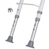 Pie sienas stiprināms salokāms dušas krēsls ActionMed KP600AM — balts, ergonomisks sēdeklis, regulējamas neslīdošas kājiņas, 3 kg