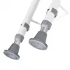 Pie sienas stiprināms salokāms dušas krēsls ActionMed KP600AM — balts, ergonomisks sēdeklis, regulējamas neslīdošas kājiņas, 3 kg