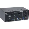 InLine KVM Desktop Switch, 2-portu, divu monitoru, DP+HDMI, 4K, USB 3.0, Audio
