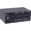 InLine KVM darbvirsmas slēdzis, 2 porti, divu monitoru DP 1.2, 4K, USB 3.0, Audio