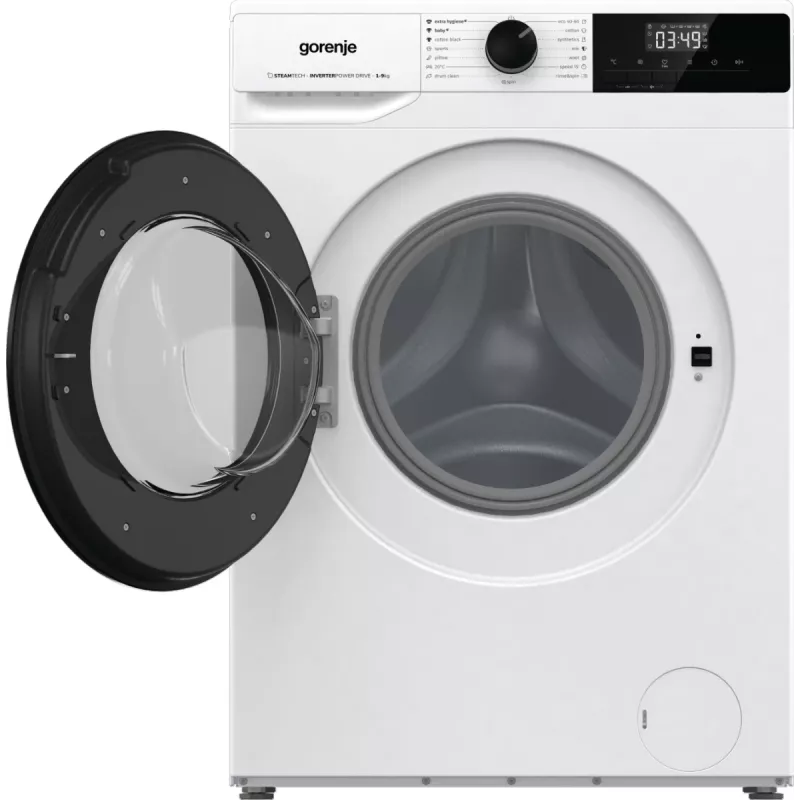 Gorenje veļas mašīna WNHPI94A1PS BK070, Ielādēšana no priekšpuses, 9 kg, B, 75 dB, 1400 RPM, A