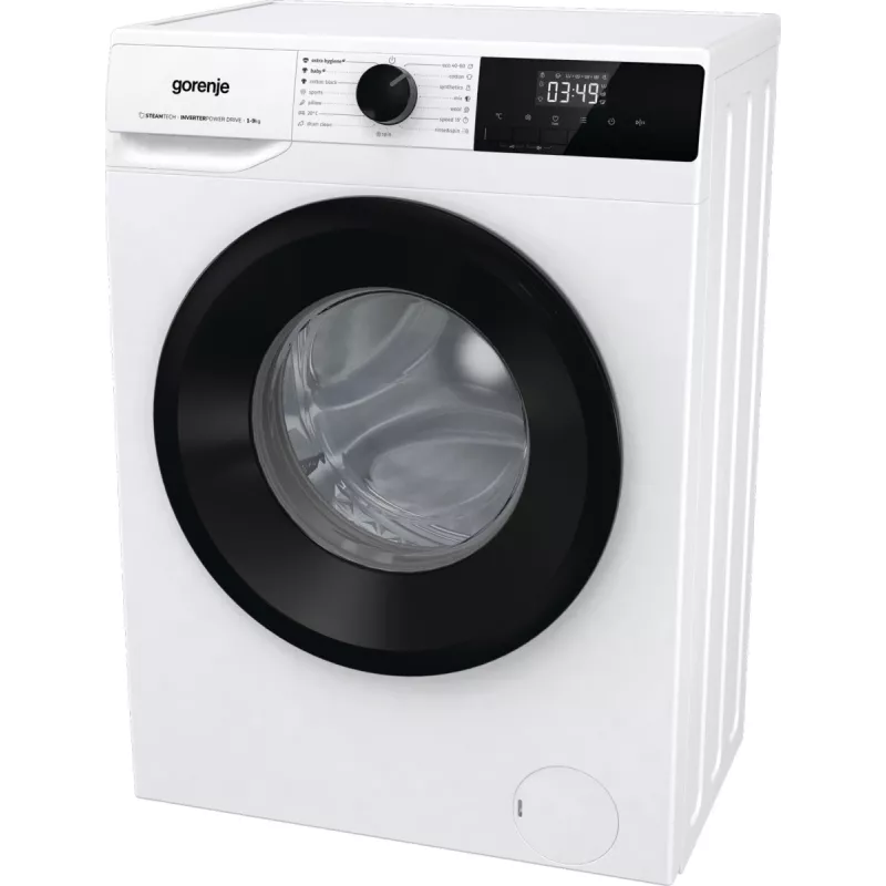 Gorenje veļas mašīna WNHPI94A1PS BK070, Ielādēšana no priekšpuses, 9 kg, B, 75 dB, 1400 RPM, A