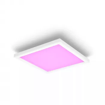 Philips Surimu Square Panel, viedais griestu gaismeklis, Bluetooth/Zigbee, balta, alumīnijs, daudzkrāsu, 2000 K