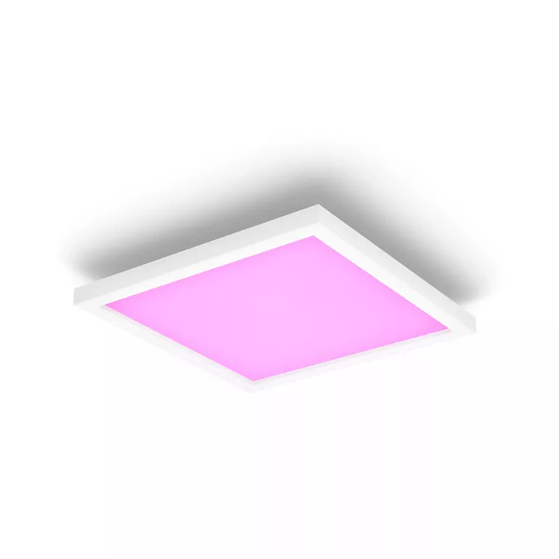 Philips Surimu Square Panel, viedais griestu gaismeklis, Bluetooth/Zigbee, balta, alumīnijs, daudzkrāsu, 2000 K